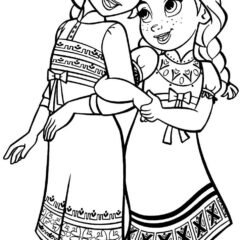 Anna and Elsa as children