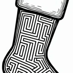 Christmas stocking maze