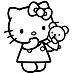 Hello Kitty and her toy