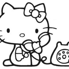 Hello Kitty is on the phone