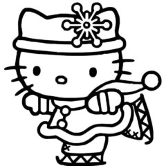 Hello Kitty on ice skates