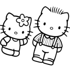 Hello Kitty with a friend