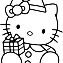 Hello Kitty with a gift