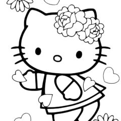 Hello Kitty with flowers