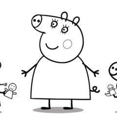 Mummy, Peppa and George