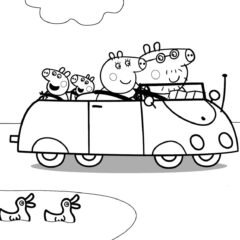 Peppa Pig Family in the Car