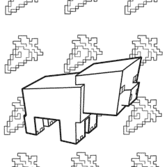 Adorable Minecraft Pig