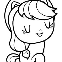 Applejack with her eyes closed