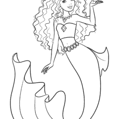 Barbie – a mermaid with curls