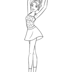 Barbie Ballerina in Polka Dot Swimsuit