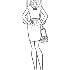 Barbie – fashionista girl with a handbag