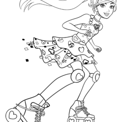 Barbie on roller skates