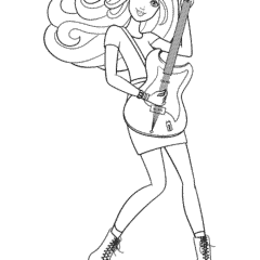 Barbie with a guitar