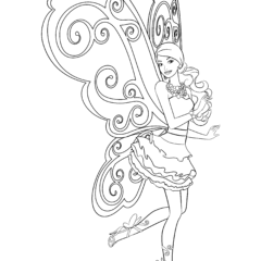 Barbie with butterfly wings