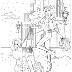 Barbie with her pets