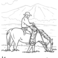 Cowboy riding a horse