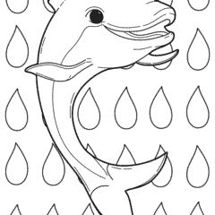 Cute cartoon dolphin