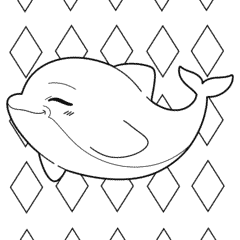 Cute kawaii dolphin