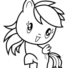 Cute pony Rainbow Dash