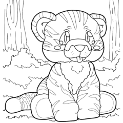 Cute tiger cub