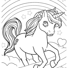 Cute Unicorn and Rainbow