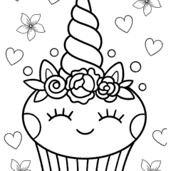 Cute Unicorn Cupcake