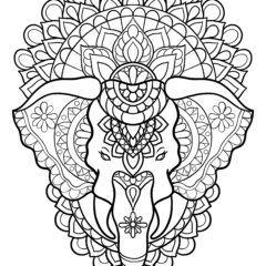 Elephant Mandala with Tusks