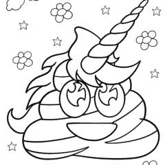 Funny poop unicorn