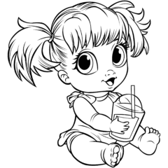 Harper Hugs with a drink