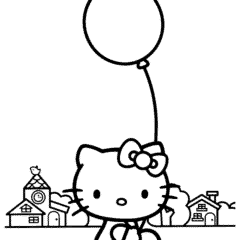 Hello Kitty with a balloon