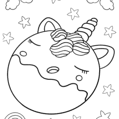 Kawaii Unicorn Donut