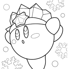 Kirby the Iceman with Snowflakes
