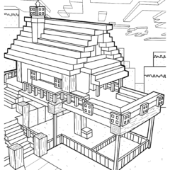 Log Cabin in Minecraft