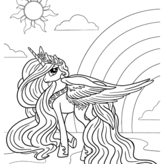 Magical Unicorn Princess with Wings