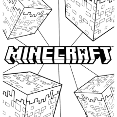 Minecraft logo with cubes