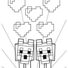 Minecraft Wolves with Hearts