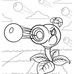 Peashooter shoots
