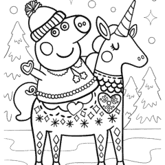 Peppa Pig and the Unicorn in Winter