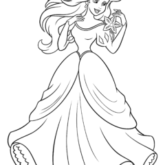 Princess Ariel girl in ball gown