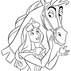 Princess Aurora and horse Samson