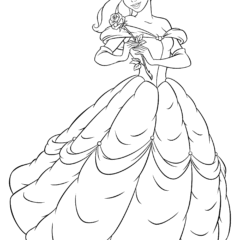 Princess Belle with a Rose