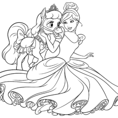 Princess Cinderella with pony Bibbidi