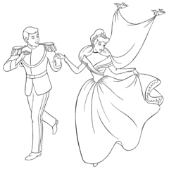 Princess Cinderella with Prince