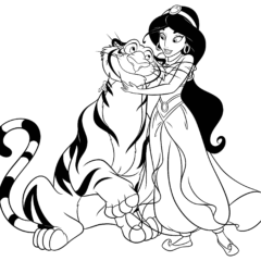 Princess Jasmine and Tiger Rajah