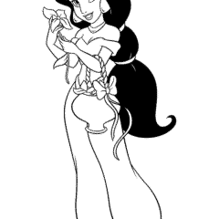 Princess Jasmine with spring flowers