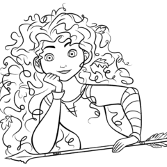 Princess Merida with an arrow
