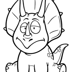 Seated Triceratops