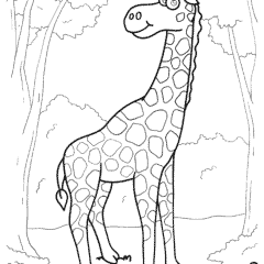 Simple cute giraffe