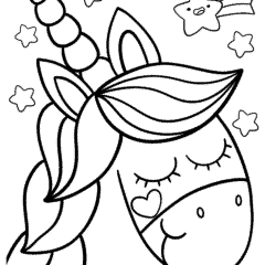 Simple Unicorn with a Shooting Star