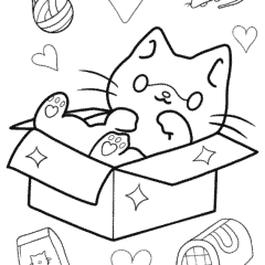 Sneaky Cat in a Box